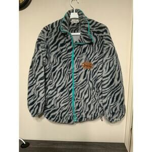 iCOM Design by Woods Furry Coat Zebra Print Size M- Used